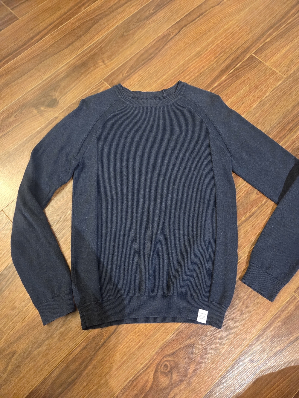 Frank And Oak Navy Coolmax Technical Ribbed Sweater - Men XS Fits Women's S